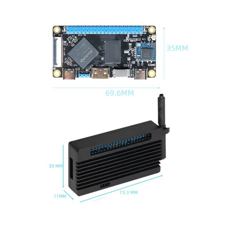 Lommestørrelse RK3566 Single Board Computer med WiFi-funksjonalitet